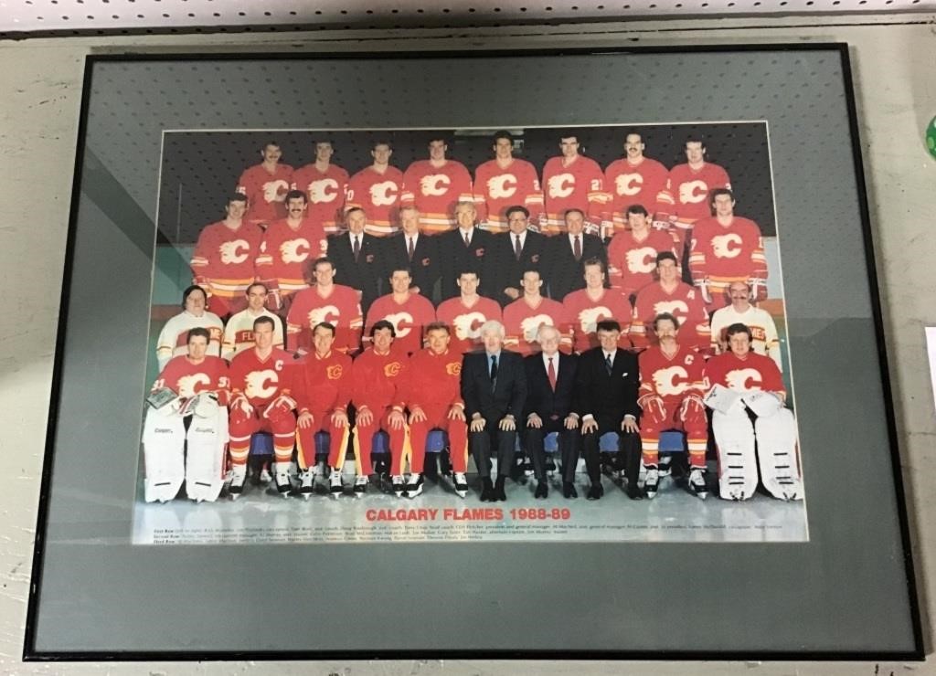Calgary Flames1988-89 framed poster