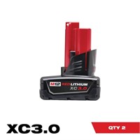 $129  M12 12V Lithium-Ion 3.0 Ah Battery (2-Pack)