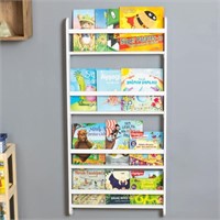 Kids' Montessori Wall Bookshelf, White