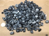 Semi-tumbled obsidian