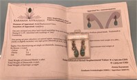 925 stamped earrings w/ evaluation