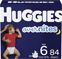 SEALED-Huggies Nighttime Diapers Size 6, 84Ct