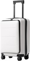 Coolife 20in White Luggage Suitcase