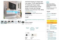 B9670  ANTISTA TV Stand with Led Lights 71 inch -