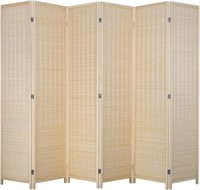 B2364  FDW Bamboo Room Divider Folding Privacy Wa