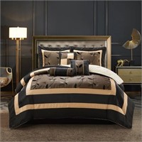 FM4510 7-Piece Bedroom Bedding Comforter Set Queen