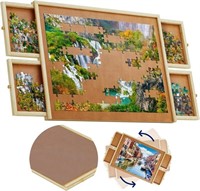 1500 Piece Wooden Jigsaw Puzzle Table - 4 Drawers,