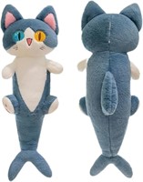 W641 Plush Shark Stuffed Pillow cat Toy 19.6in