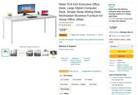 B2732  Executive Office Desk 70.8 inches White