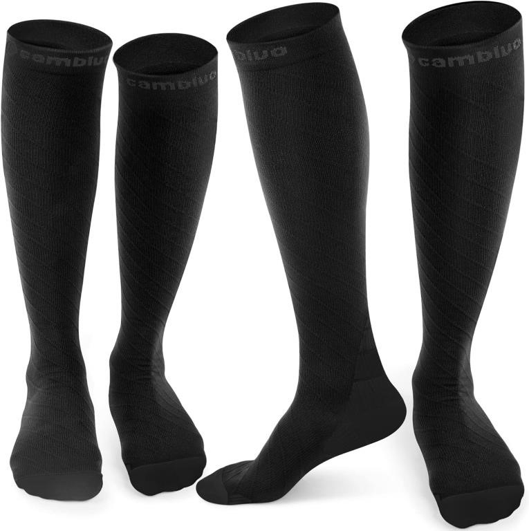 CAMBIVO 2 Pairs Compression Socks for Men and Wome