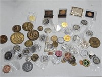 Lot of Military Challenge Coins, Tokens, Medals ++