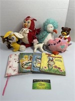 Assorted Stuffed Animals and Books