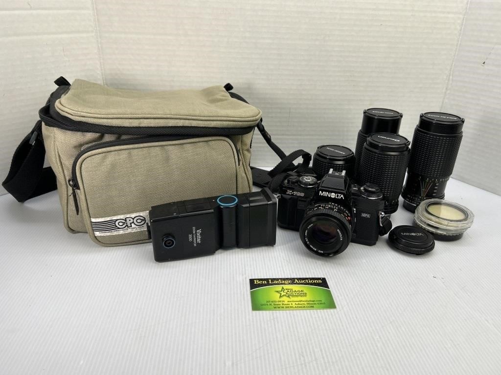 Minolta X-700 Camera With Lens and Carrying Bag