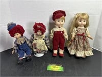 Raggedy Ann Porcelain Dolls and Effanbee Dolls