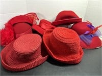 Red Women’s Dress Hats