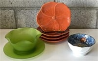 Cindy Crawford Style Orange Plates