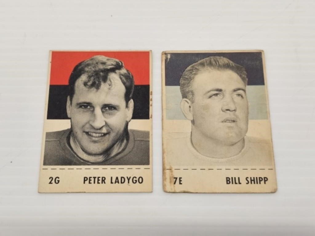 2 - 1956 SHREDDED WHEAT FOOTBALL CARDS