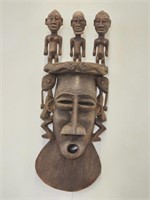 LARGE HAND CARVED AFRICAN MASK
