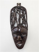 HAND CARVED AFRICAN MASK - 23" X 8.5" WIDE