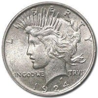 Peace Silver Dollar Almost Uncirculated 1928-S