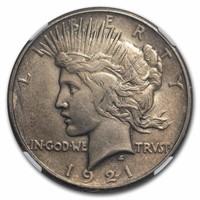 Peace Silver Dollar Almost Uncirculated 1921