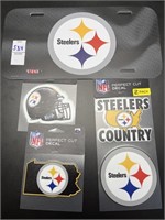 PITTSBURGH STEELERS LICENSE PLATE / STICKER LOT