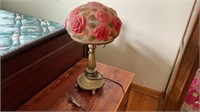 Vintage globe top lamp, heavy, 22’’ tall