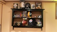 Steelers memorabilia shelf not included