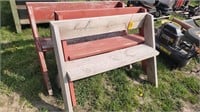 3 wood benches