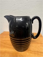 Antique Black Pottery Ceramic Pitcher