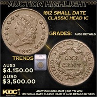 ***Auction Highlight*** 1812 Small Date Classic He