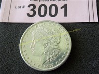 Uncirculated 1881 S Morgan silver dollar