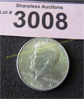 Uncirculated 1964 D Kennedy silver half dollar