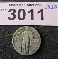 1925 Standing Liberty silver quarter