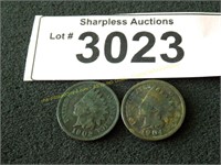 1902 and 1904 Indian Head pennies