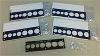 (5) Coin Set Acrylic Seven Coin Screw Holder  ,