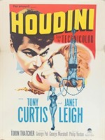 Houdini Movie - 1950's Window card