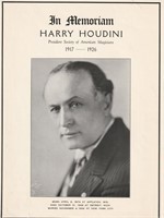 Houdini In Memoriam insert