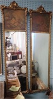 PAIR OF LG PAINTED MIRRORS 52x14