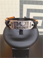I love Jesus leather bracelet.
