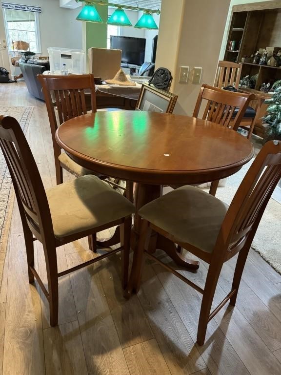 Bar table and four matching chairs