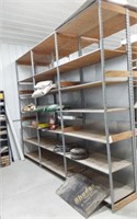 SHELVING UNITS-  3 SECTIONS- NO CONTENTS 
BUYER