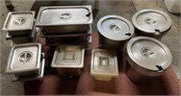 Stainless steam table trays and lids
