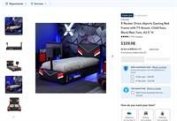 E4186  X Rocker Orion Gaming Bed Frame Twin 42.5