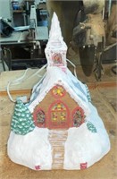 Vtg Ceramic Lighted Church Christmas Village