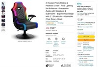 B9565  X Rocker Prism RGB 2.1 Pedestal Chair - Bla