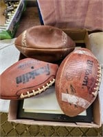 3 Vintage Footballs Wilson Pete Rozelle,TD ,& D