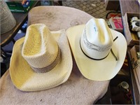 2 Cowboy Hats, Resistor & Stevens, 7 1/4, 7 1/8