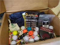 Golf balls, tees, Odyssey Putter head cover, 3