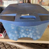 Golf Balls in 18 Gallon Rubbermaid Tote w/ lid